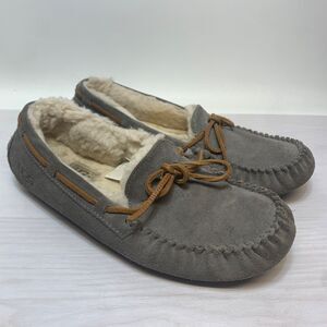 UGG Women's Dakota Pewter Grey Suede Slippers Moccasins Size 10 Shoes